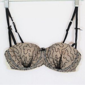 Mimi Holliday Bra Black Lace Detail Sequins